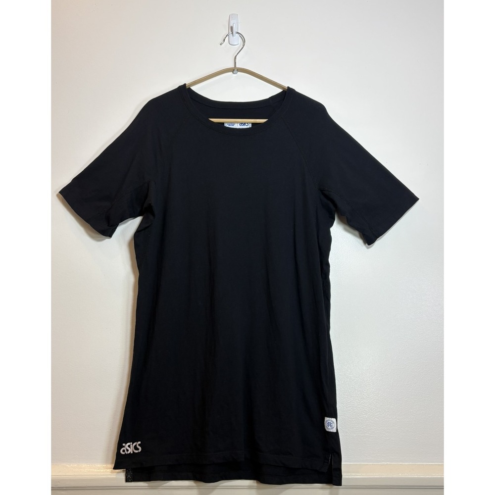 ASICS x Reigning Champ Mens Medium Black Longline T-Shirt Made Canada AT16004.90